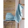 All Design Blue Bath Towels Set Quick-Dry, Soft, High Absorbent 100% Cotton Towels for Bathroom Guests Pool Gym Camp Travel College Dorm (6 Piece Towel Set, Blue)