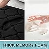 OLANLY Memory Foam Bath Mat Rug 24x16, Ultra Soft Non Slip and Absorbent Bathroom Rug, Machine Wash Dry, Comfortable, Thick Bath Rug Carpet for Bathroom Floor, Tub and Shower, Black