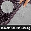 Yimobra Bathroom Rugs Non Slip, Bath Mats Super Absorbent Chenille Bath Shaggy Mats, Plush Carpets Mat for Kids Tub, Shower, Bathtub and Bath Room, Machine Wash Dry Rugs, 70 x 24 Inches, Gray Purple