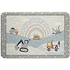 Cartoon Cars Kids Bath Mats,Cute Construction Excavator Truck Toddler Mats Rugs for Boys Girls Adults,Rainbow Clouds Starry Boho Bath Carpets,Colorful Bath Rugs,Absorbent Floor Mats,16Wx24L Inches